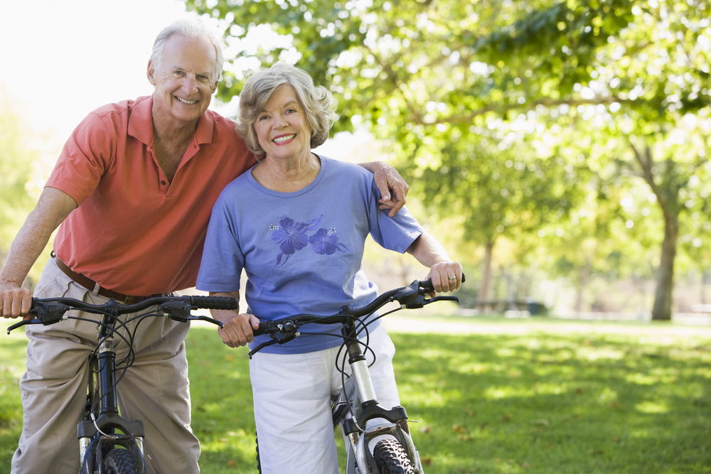 senior-man-and-woman-on-bicycles